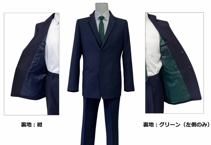 男子制服の裏地
