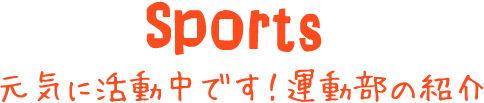 元気に活動中です!運動部の紹介