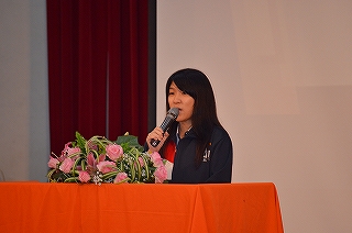 萬芳高級中学校生徒会長挨拶。