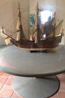 オランダ東インド会社の船舶の模型が展示されていました。