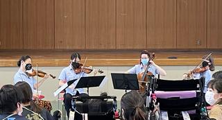 弦楽器4重奏の様子の写真