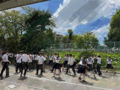 240827【写真】体育祭準備（昼休みの風景） (4).JPGのサムネイル画像