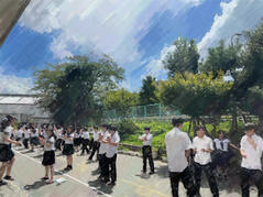 240827【写真】体育祭準備（昼休みの風景） (3).JPGのサムネイル画像