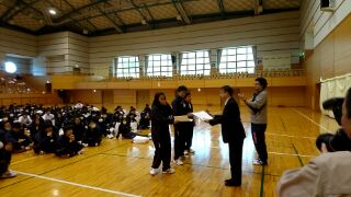 宿泊研修2日目、白梅体育館2