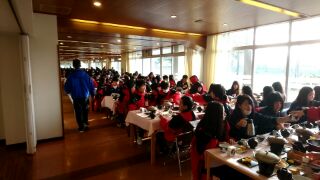 宿泊研修2日目、朝食