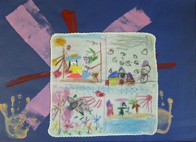 羽曳野市立古市小学校　1年生　ハンカチともだち