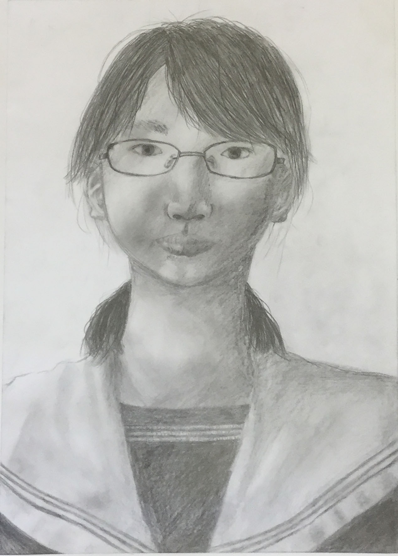 泉佐野市立佐野中学校　1年生　自画像