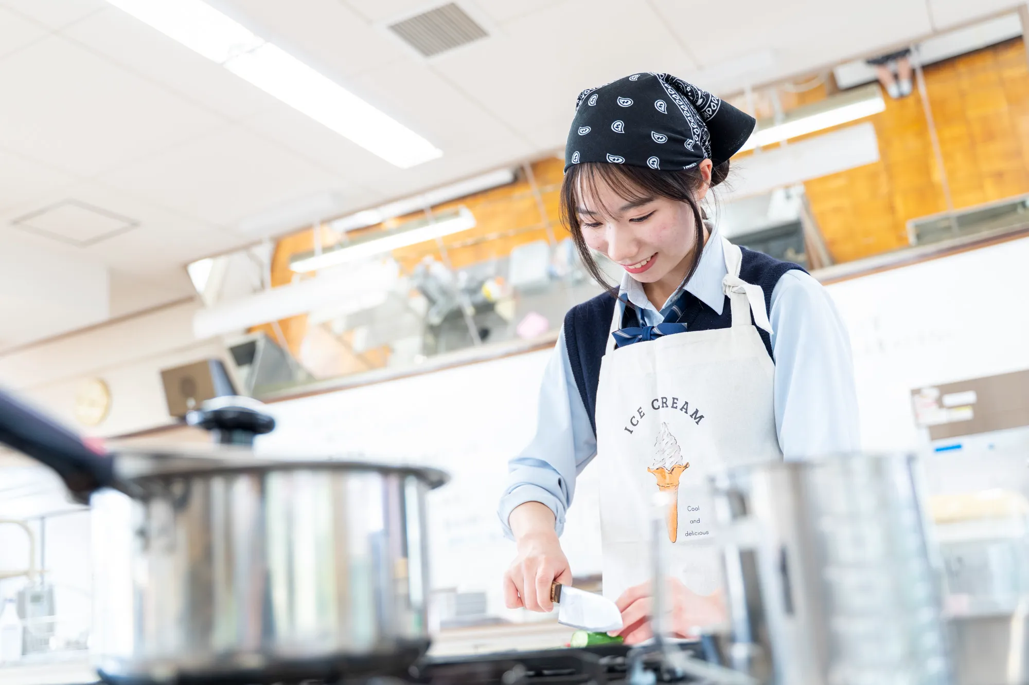 調理の授業の様子