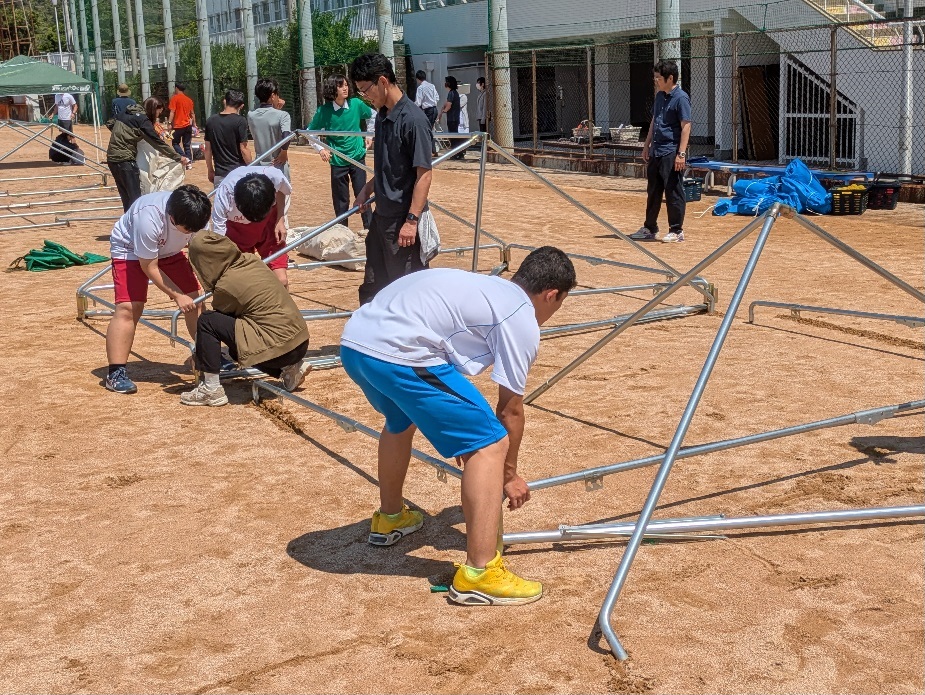 体育祭準備の様子1