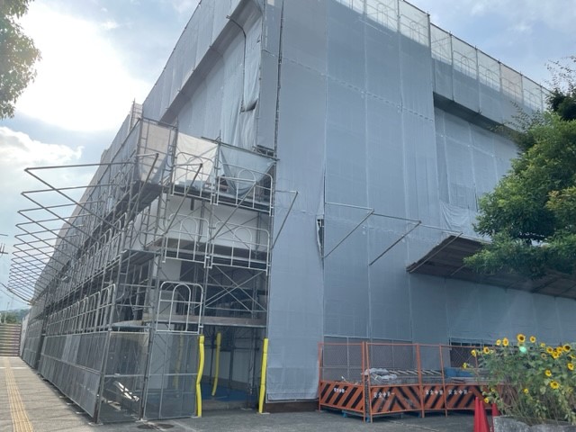 体育館工事の様子1