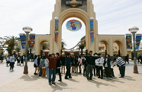 校外学習での集合写真