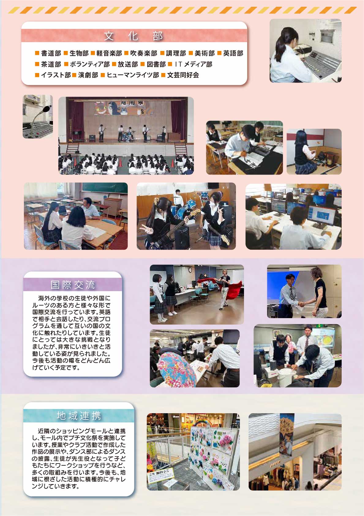 学校案内パンフレット 7ページ目 コンテンツ