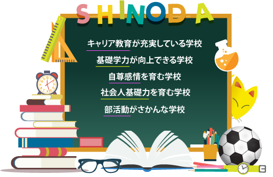 キャリア教育が充実している学校。基礎学力が向上できる学校。自尊感情を育む学校。社会人基礎力を育む学校。部活動がさかんな学校。