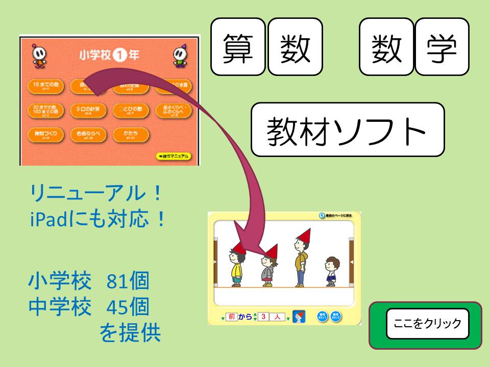 クリックして、算数教材のページへアクセス